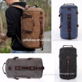 Shoulder Men's Bag Vintage Canvas Hiking Rucksack Camping Travel Laptop Backpack